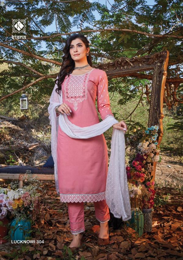 Kiana Lucknowi 3 Kurti Pant Dupatta Designer Collection